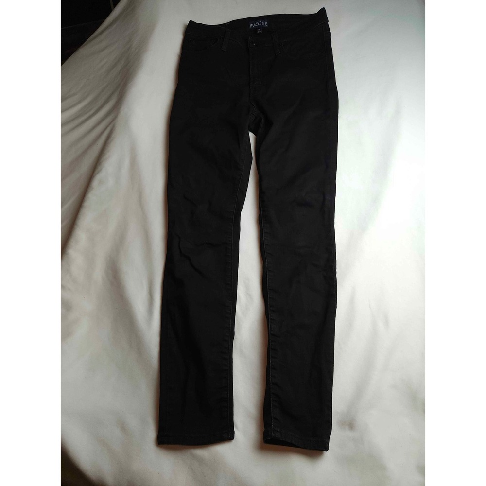 J. Crew Mercantile Womens Skinny Jeans Black High Rise Stretch Denim Size 30